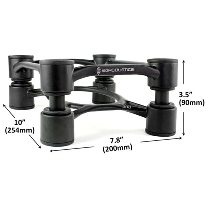 isoacoustics aperta 200 isolation speaker stand dimensions 