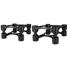 isoacoustics aperta isolation speaker stands in a pair in black