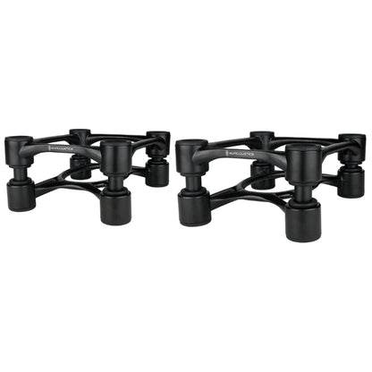 isoacoustics aperta isolation speaker stands in a pair in black