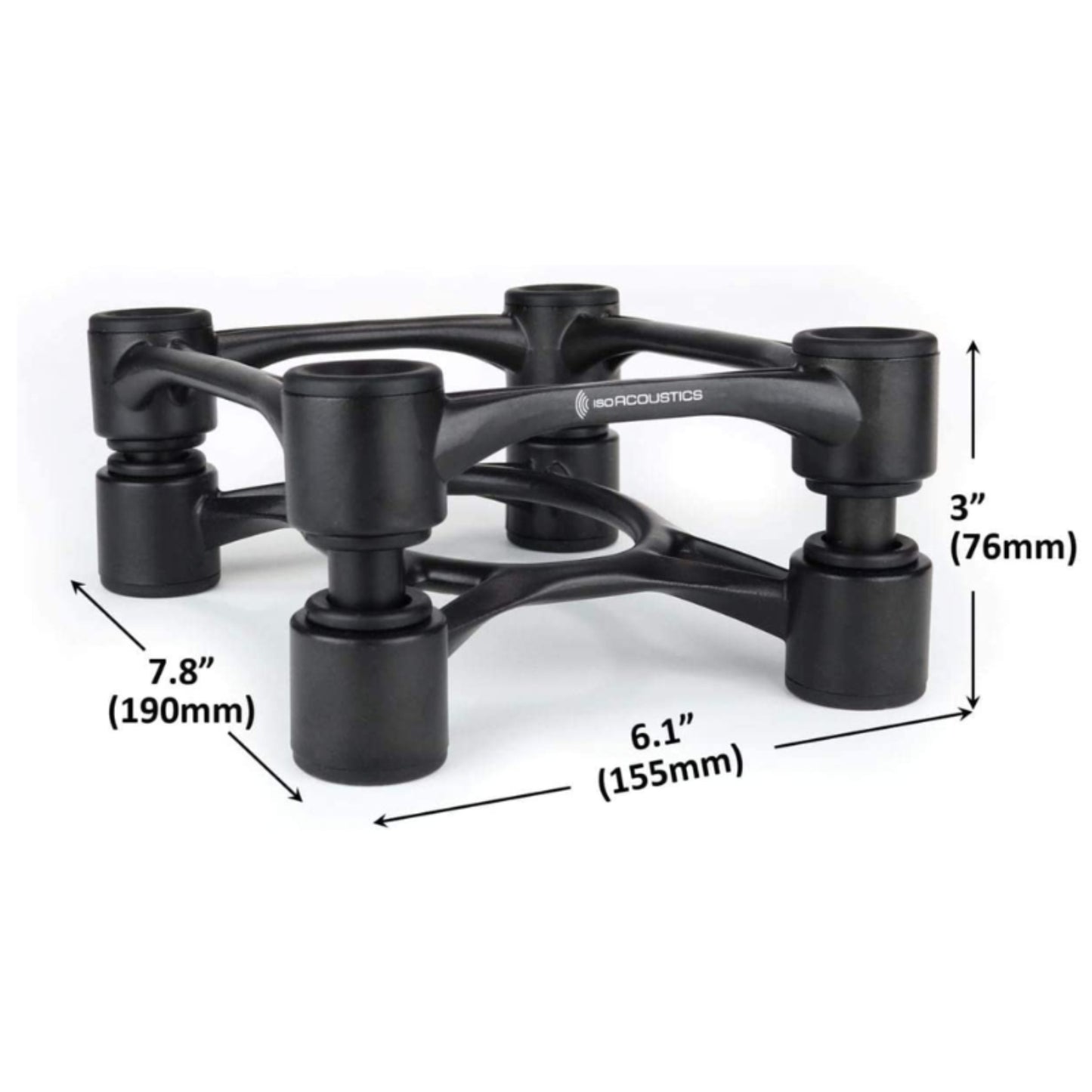 isoacoustics aperta isolation speaker stand dimensions