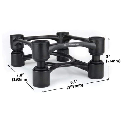 isoacoustics aperta isolation speaker stand dimensions