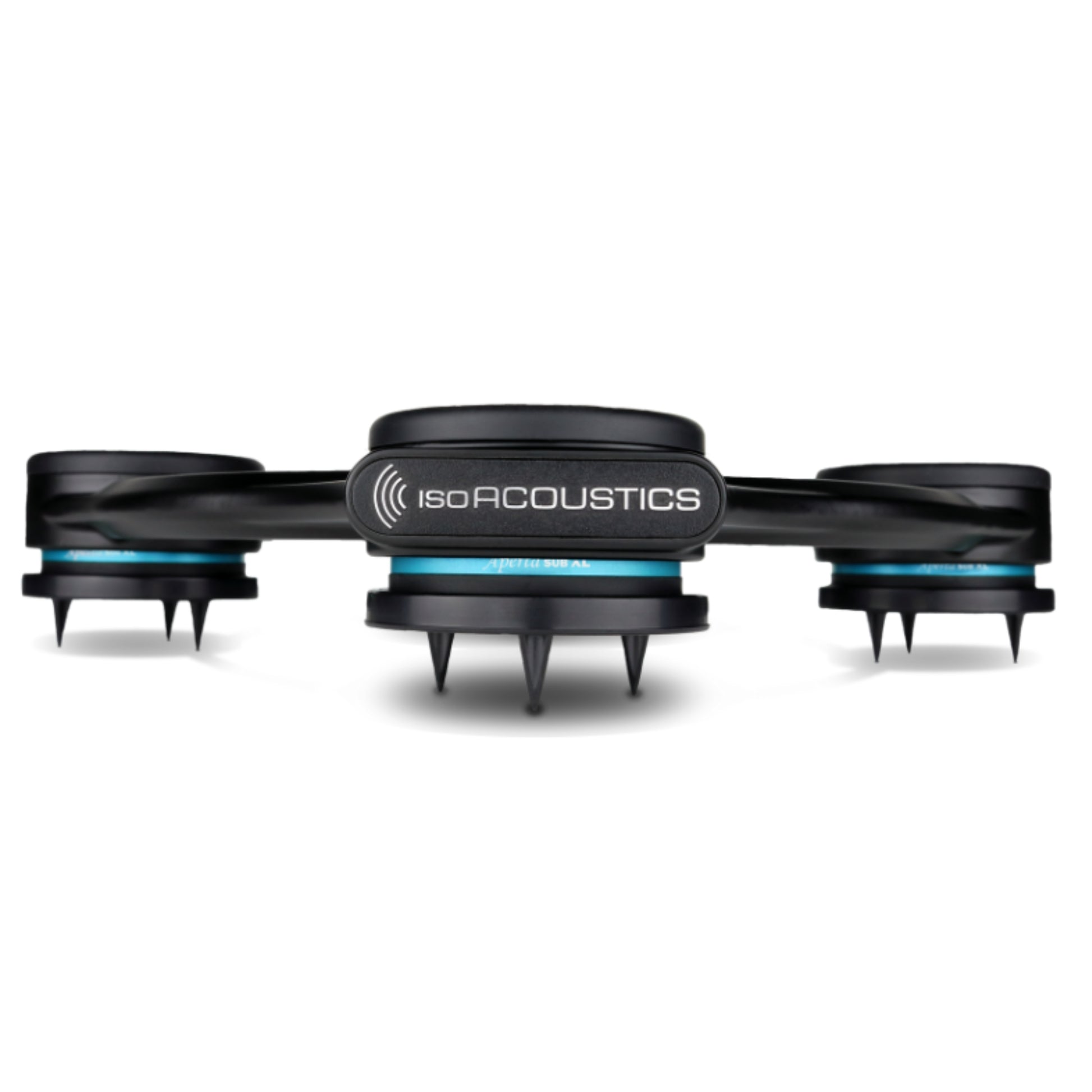 isoacoustics aperta sub xl subwoofer isolation stand with 3 pucks