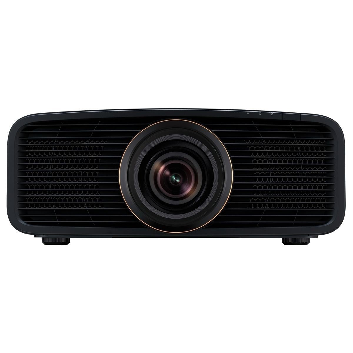 front view of jvc dla rs1200 projector in black