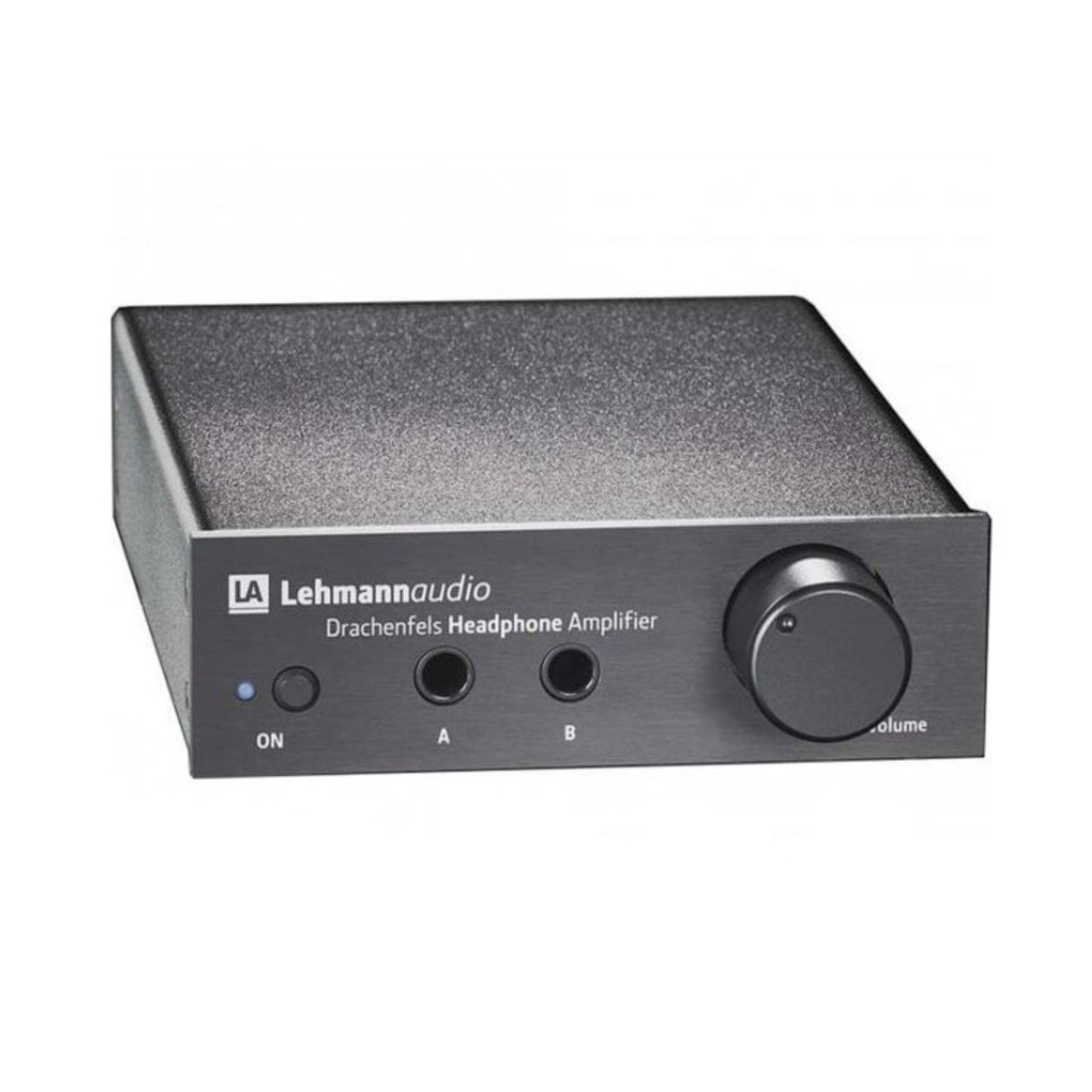 lehmann audio drachenfels headphone amplifier in black front view