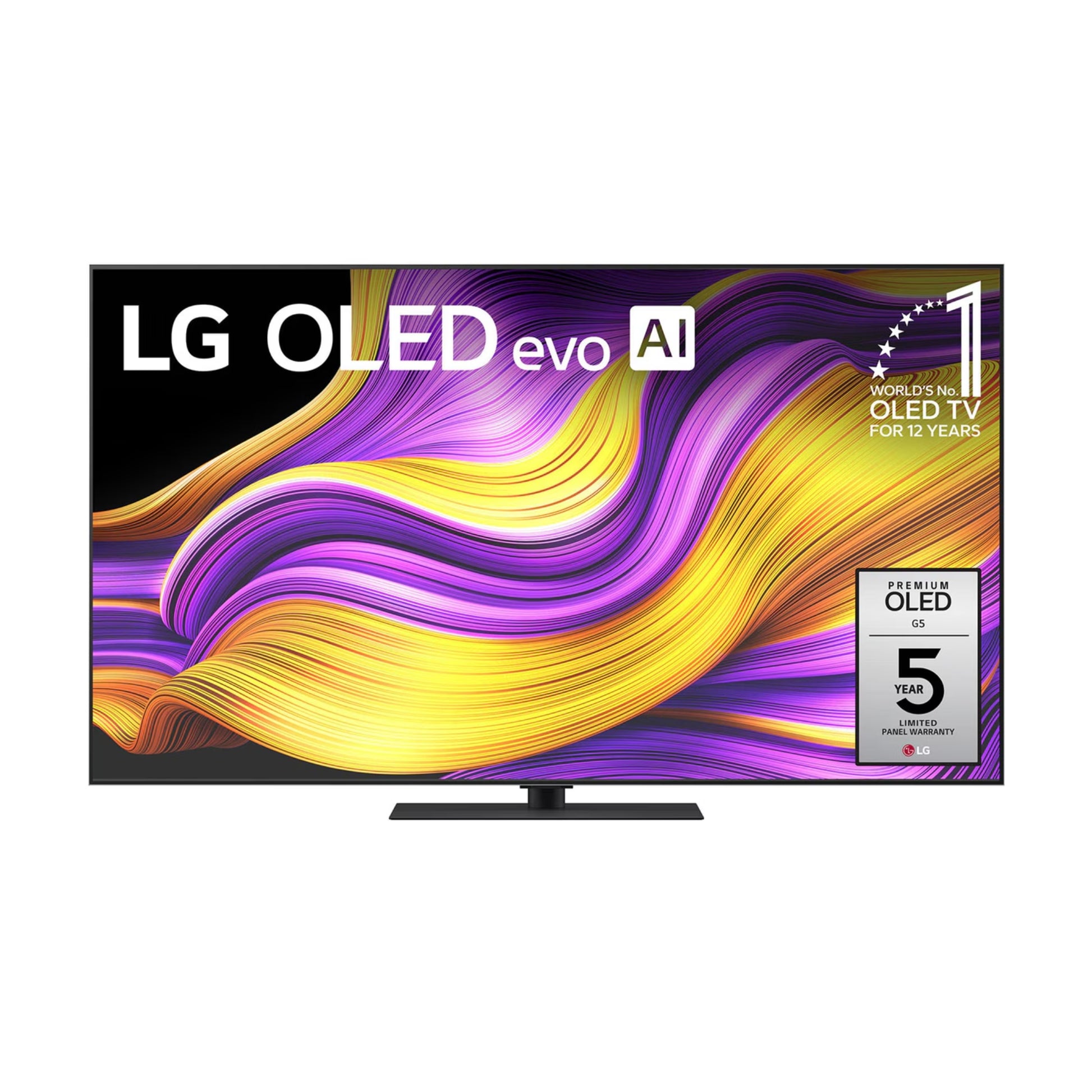 lg g5 oled tv screen front view