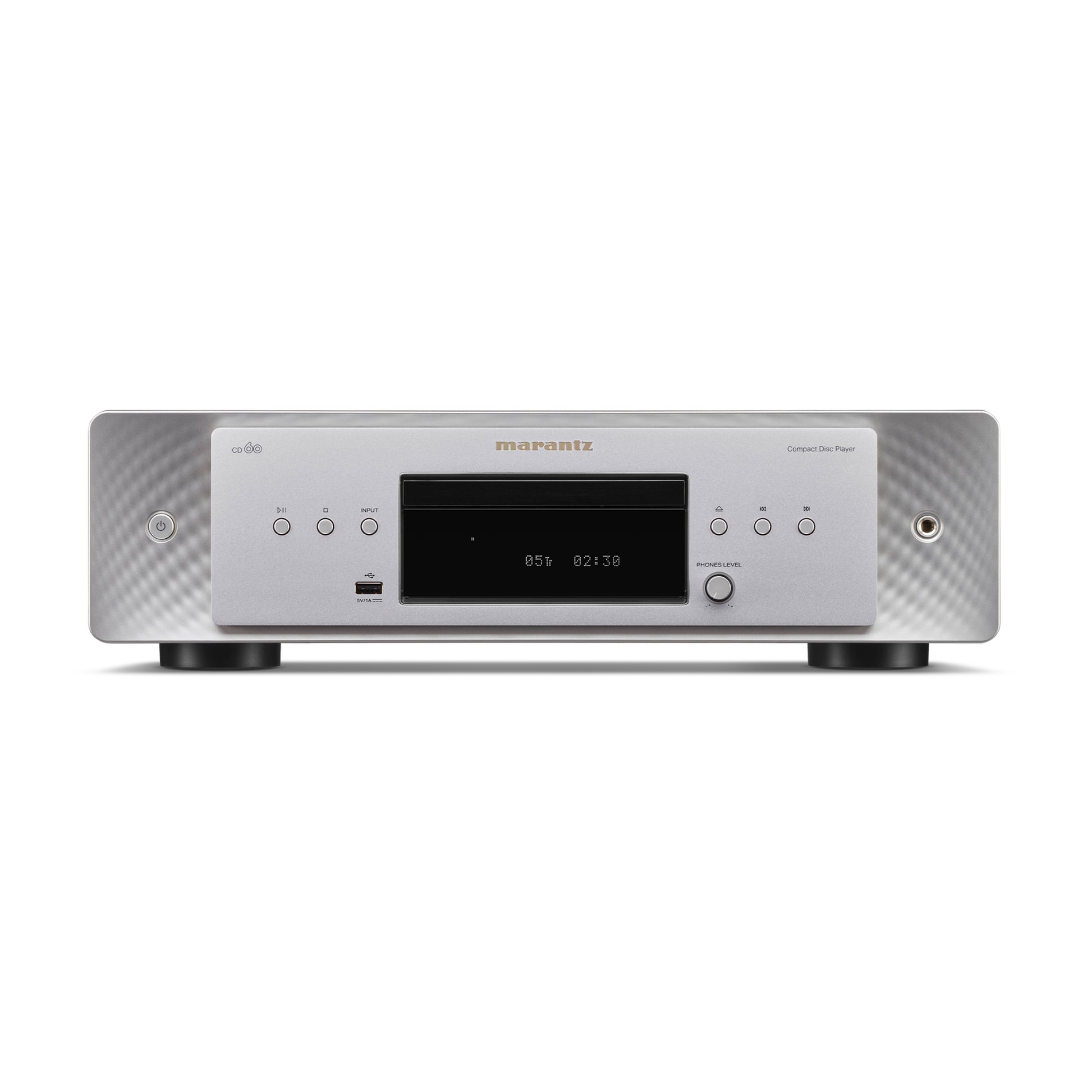 front view of marantz cd 60 player in silver