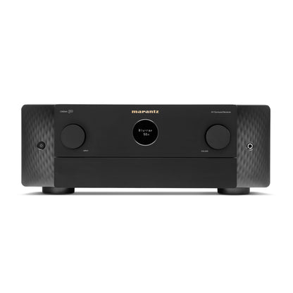 front view of black marantz cinema 50 av receiver