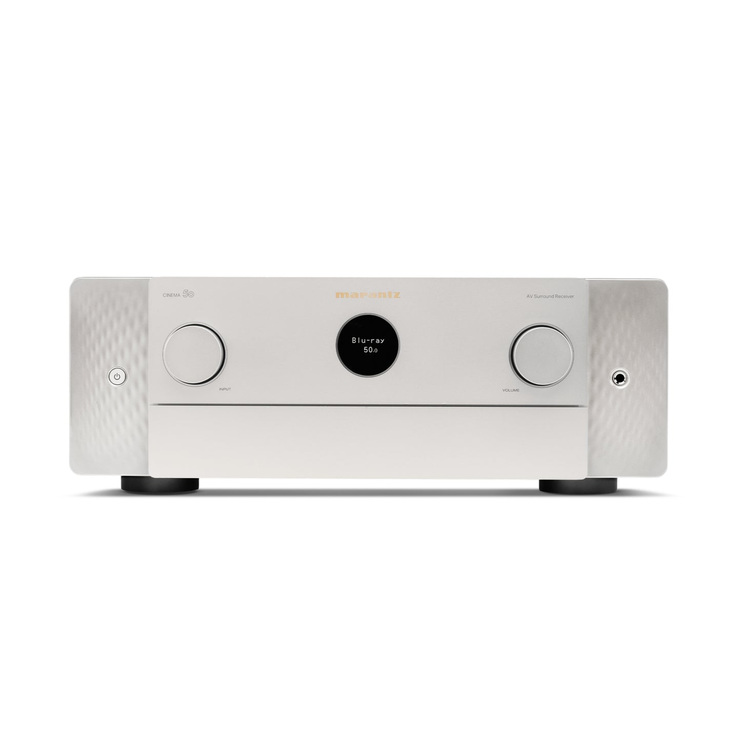front view of marantz cinema 50 av receiver in silver