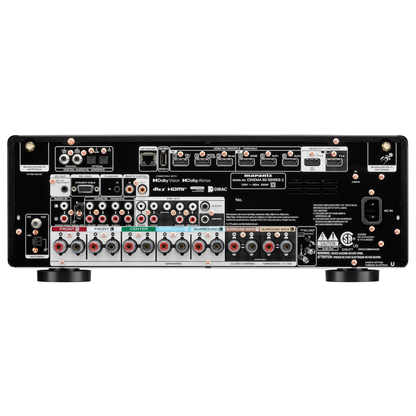 Marantz Cinema 60 Series 2 AV receiver rear panel showing HDMI, pre-outs and speaker connections