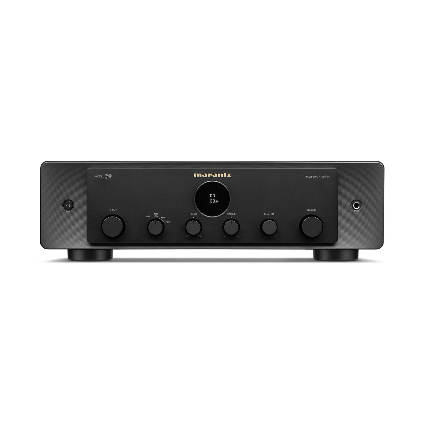 front view of marantz model 30 amplifier in black
