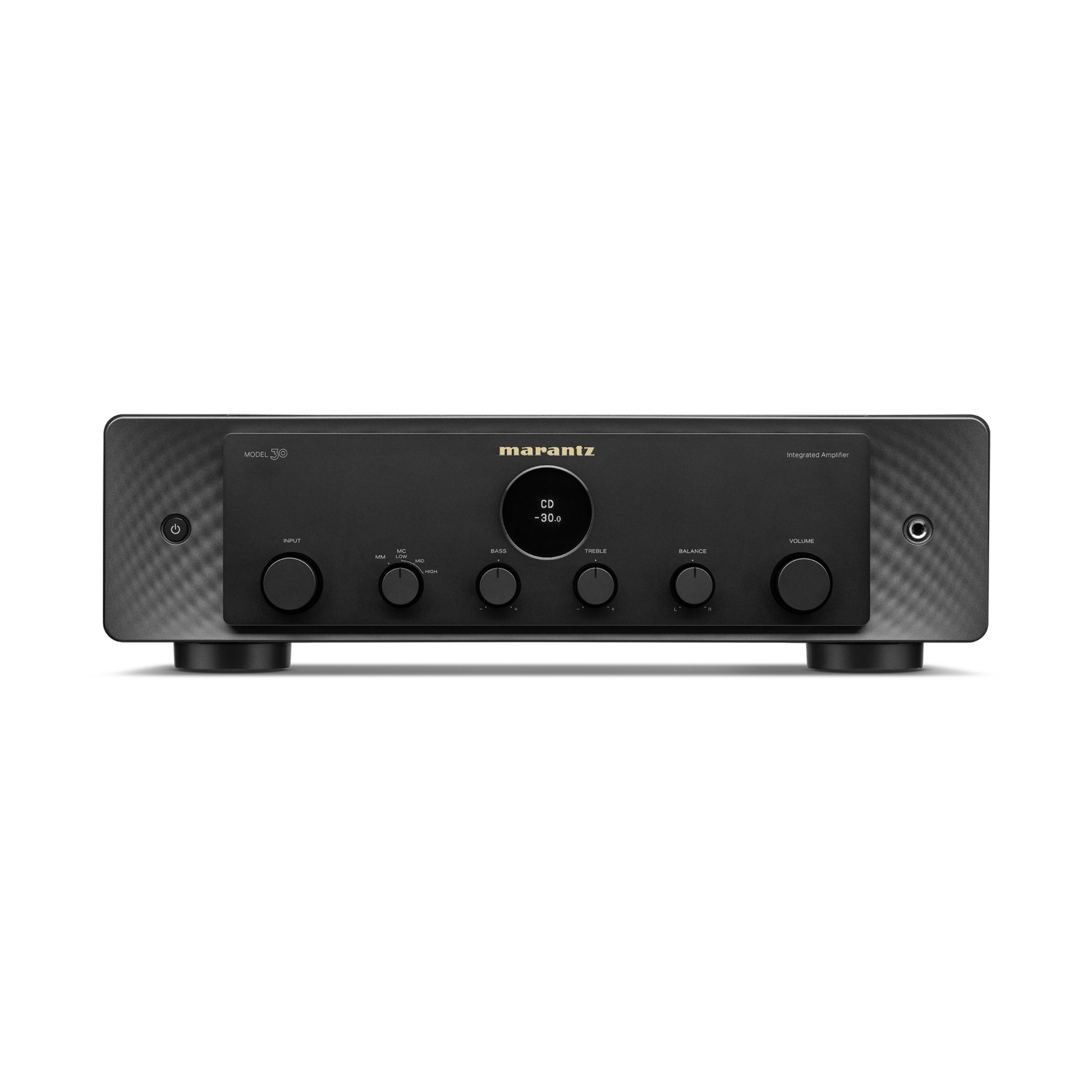 front view of marantz model 30 amplifier in black