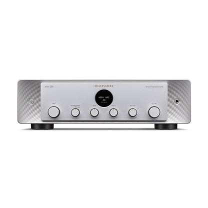front view of marantz model 40n streaming amp in silver