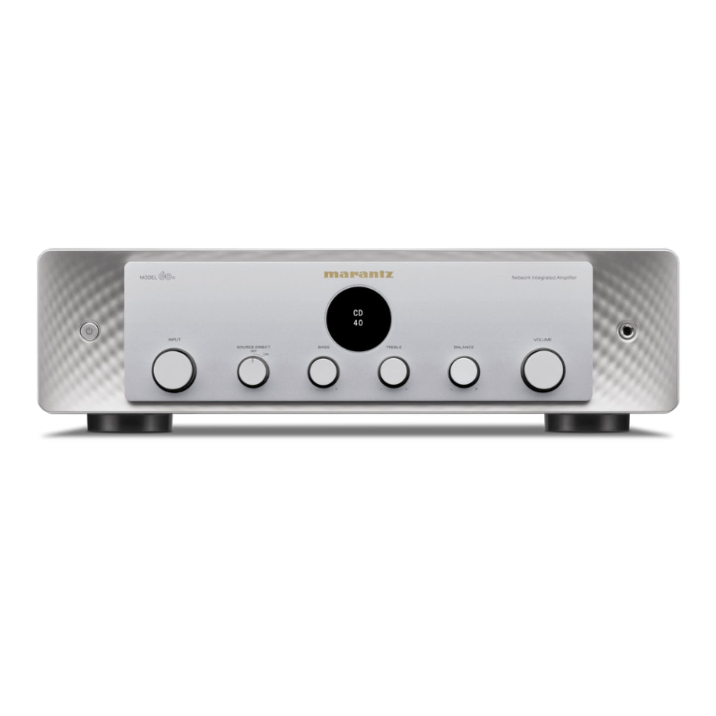 marantz model 60n streming amp in silver front view