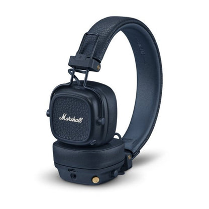 front view of marshall major v headphones in blue color