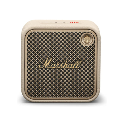 front view of marshall willen 2 wireless speaker in cream color