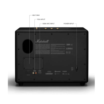 back panel of marshall woburn 3 wireless speaker