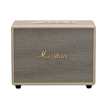 front view of cream color marshall woburn 3 speaker