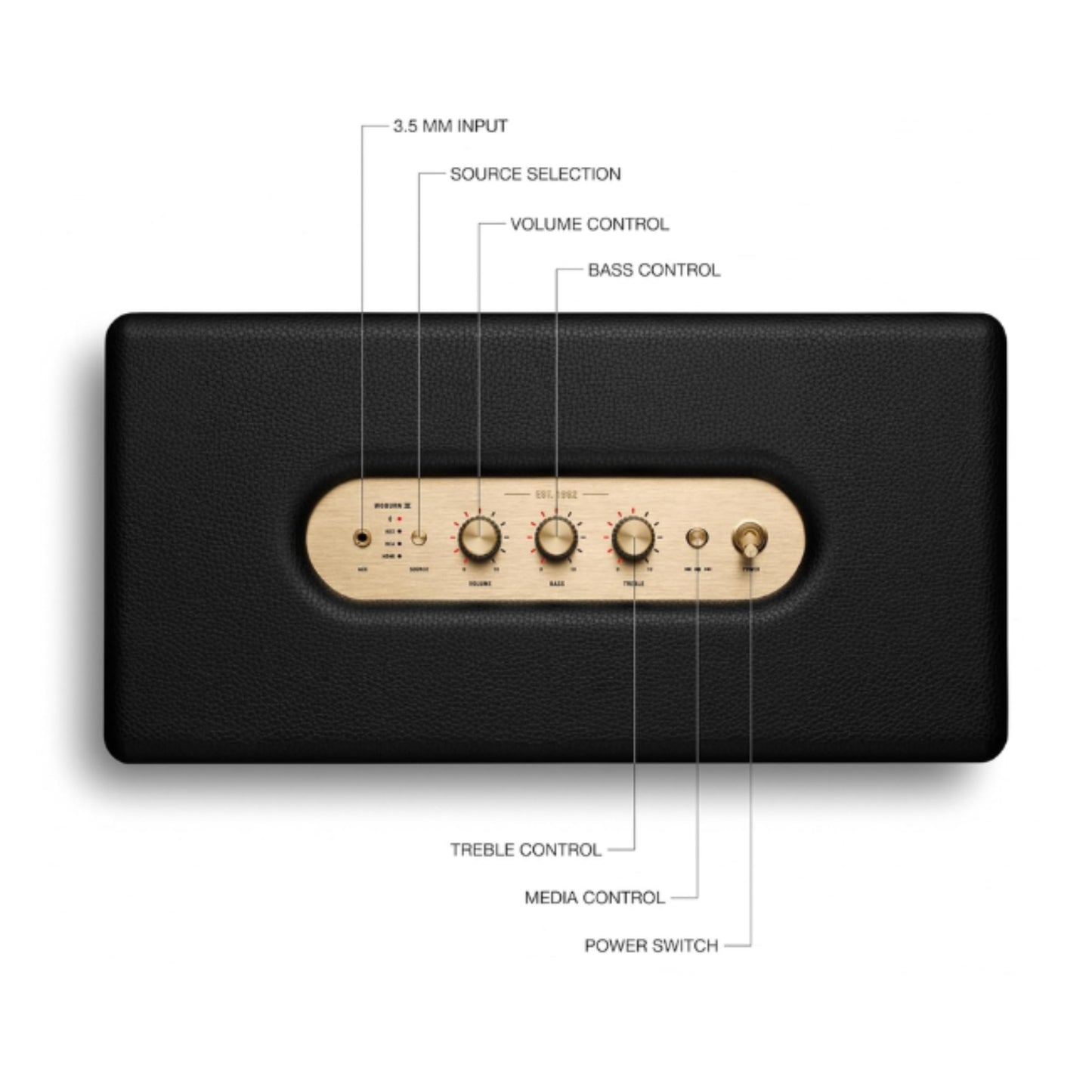 top panel of marshall woburn 3 speaker
