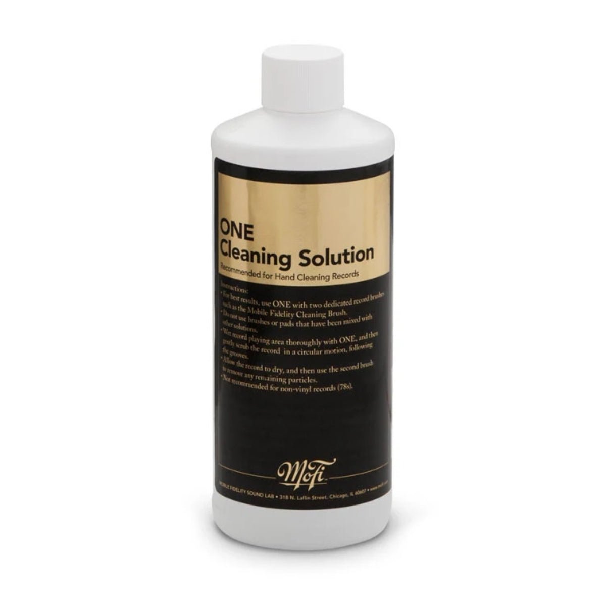 Mobile Fidelity One Record Cleaning Solution 16oz Bottle For Vinyl Record Cleaning