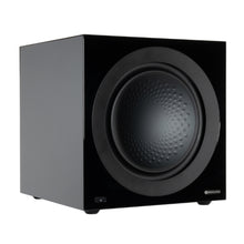front view of Monitor Audio Anthra W10 Subwoofer in black