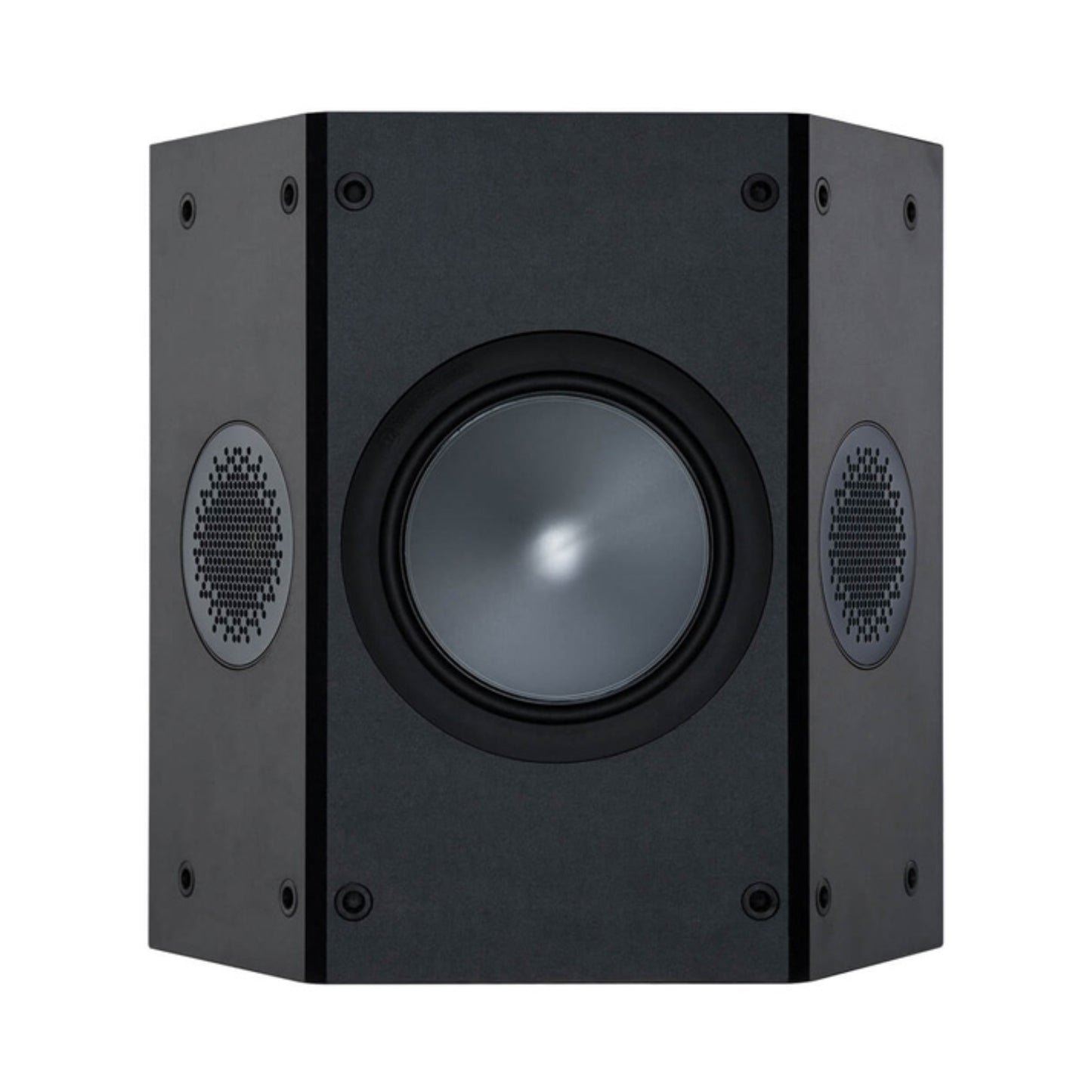 front view of monitor audio bronze fx 6g surround speaker in black color