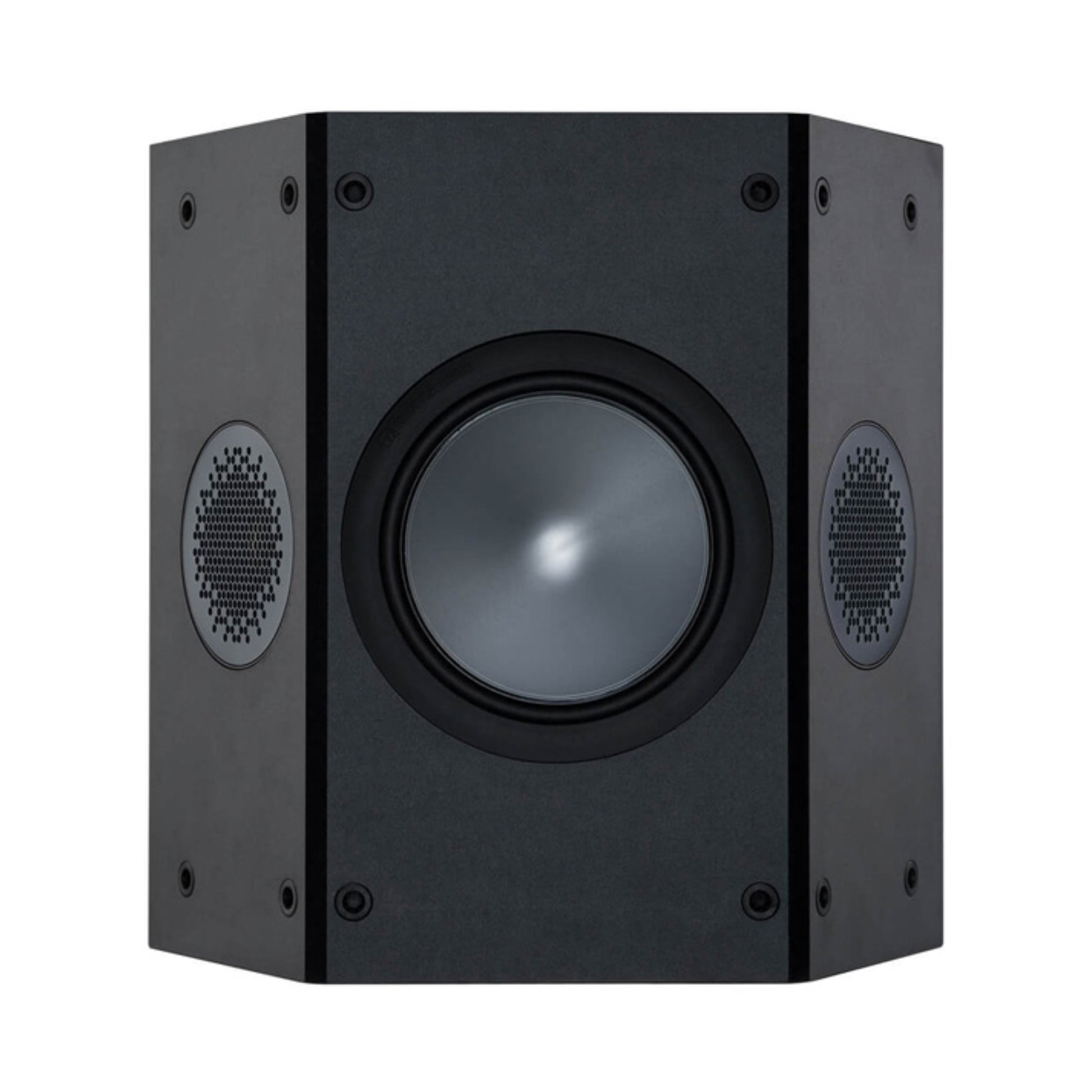 front view of monitor audio bronze fx 6g surround speaker in black color