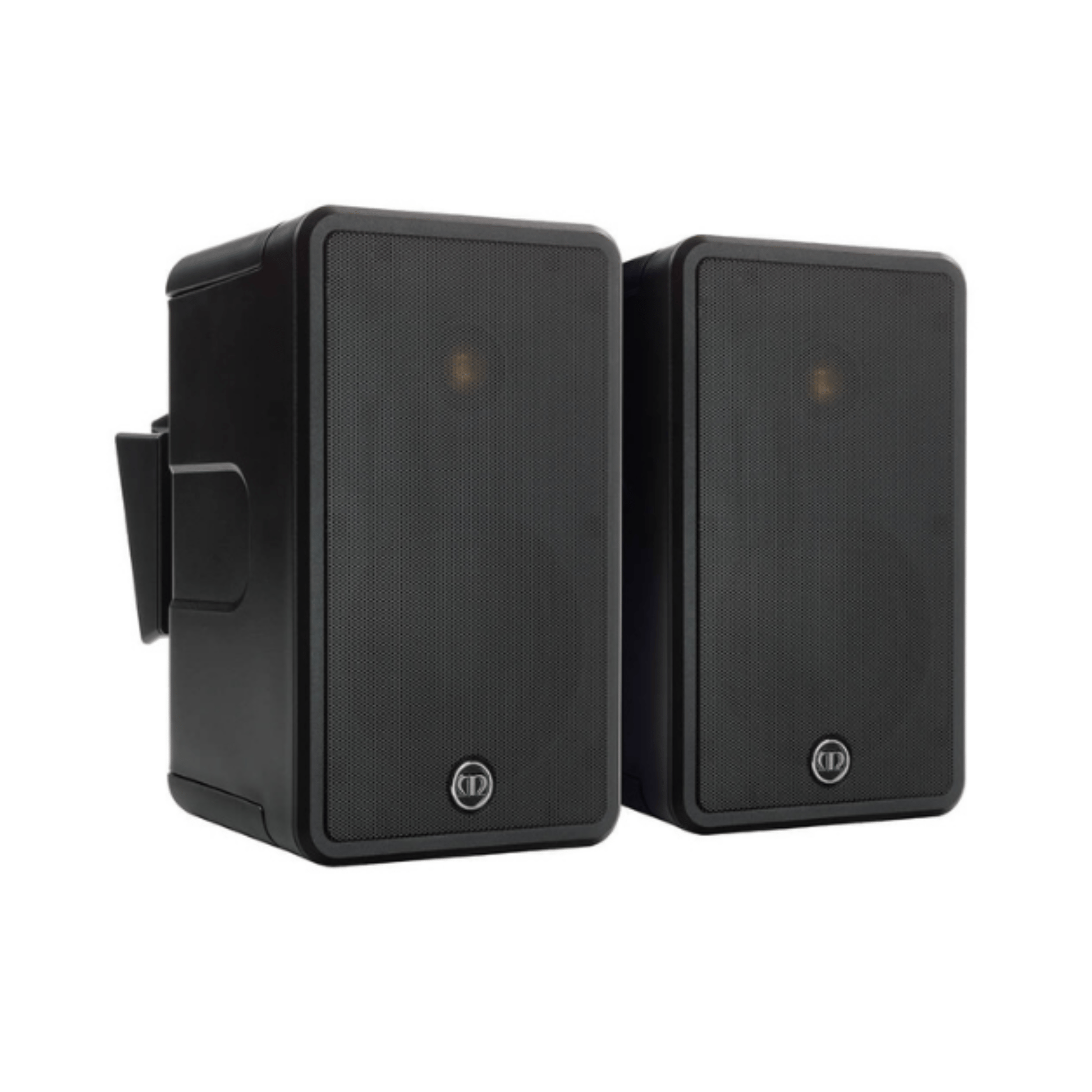 pair of monitor audio climate 60 outdoor speakers in black