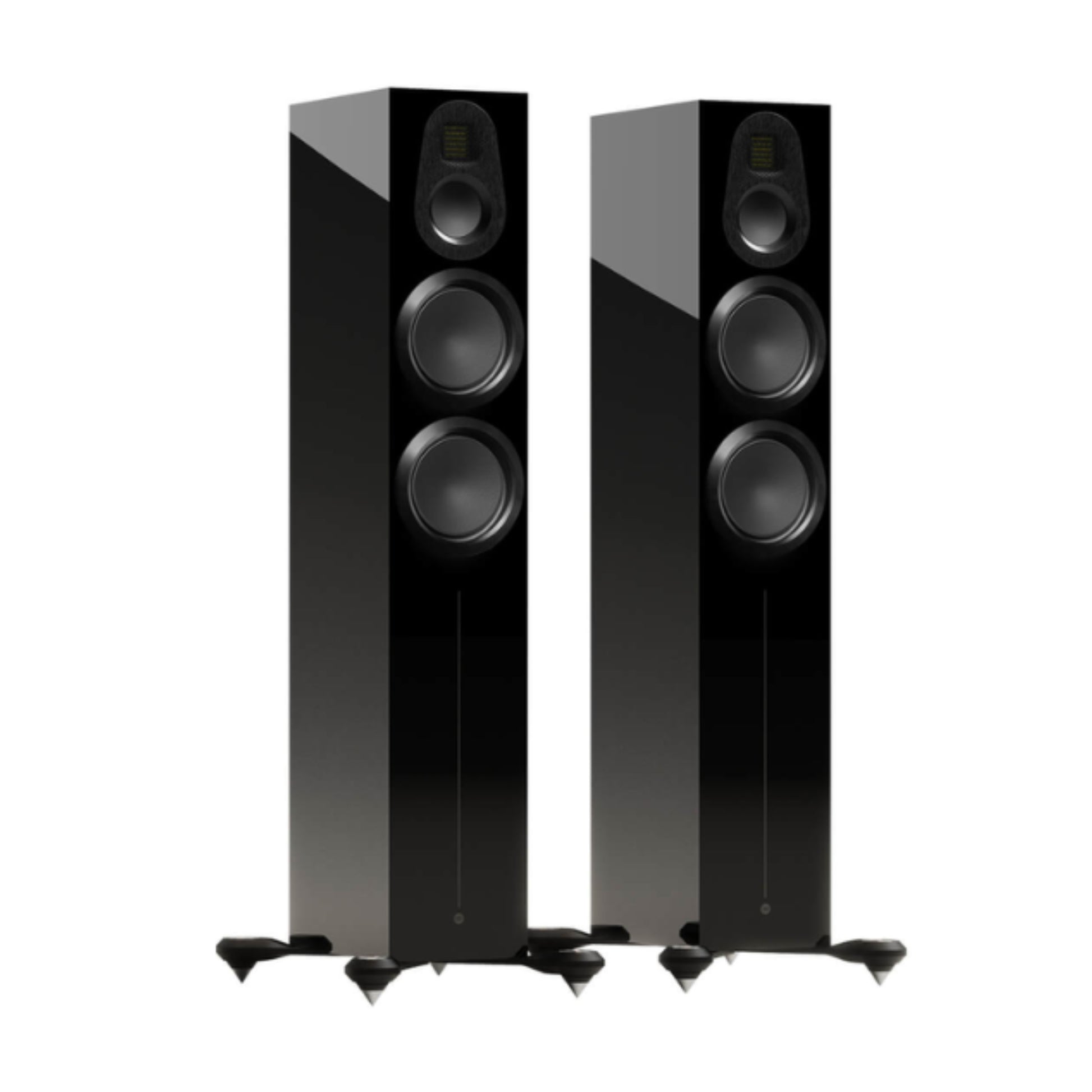 pair of monitor audio gold 300 6g floorstading speakers in black