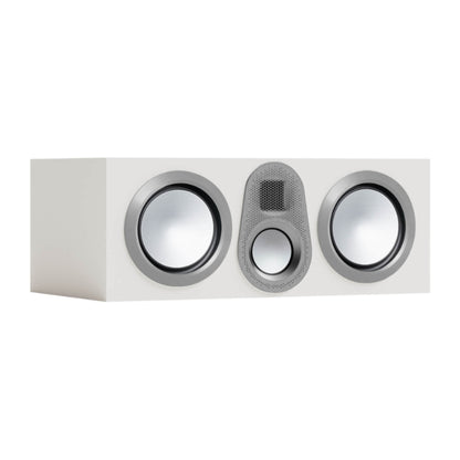 front view of monitor audio gold c250 6g center speaker in white