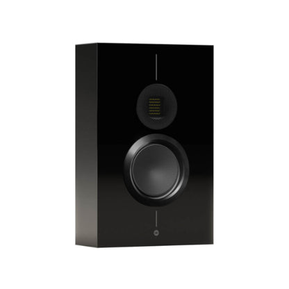 front view of monitor audio gold on wall 6g speaker in black