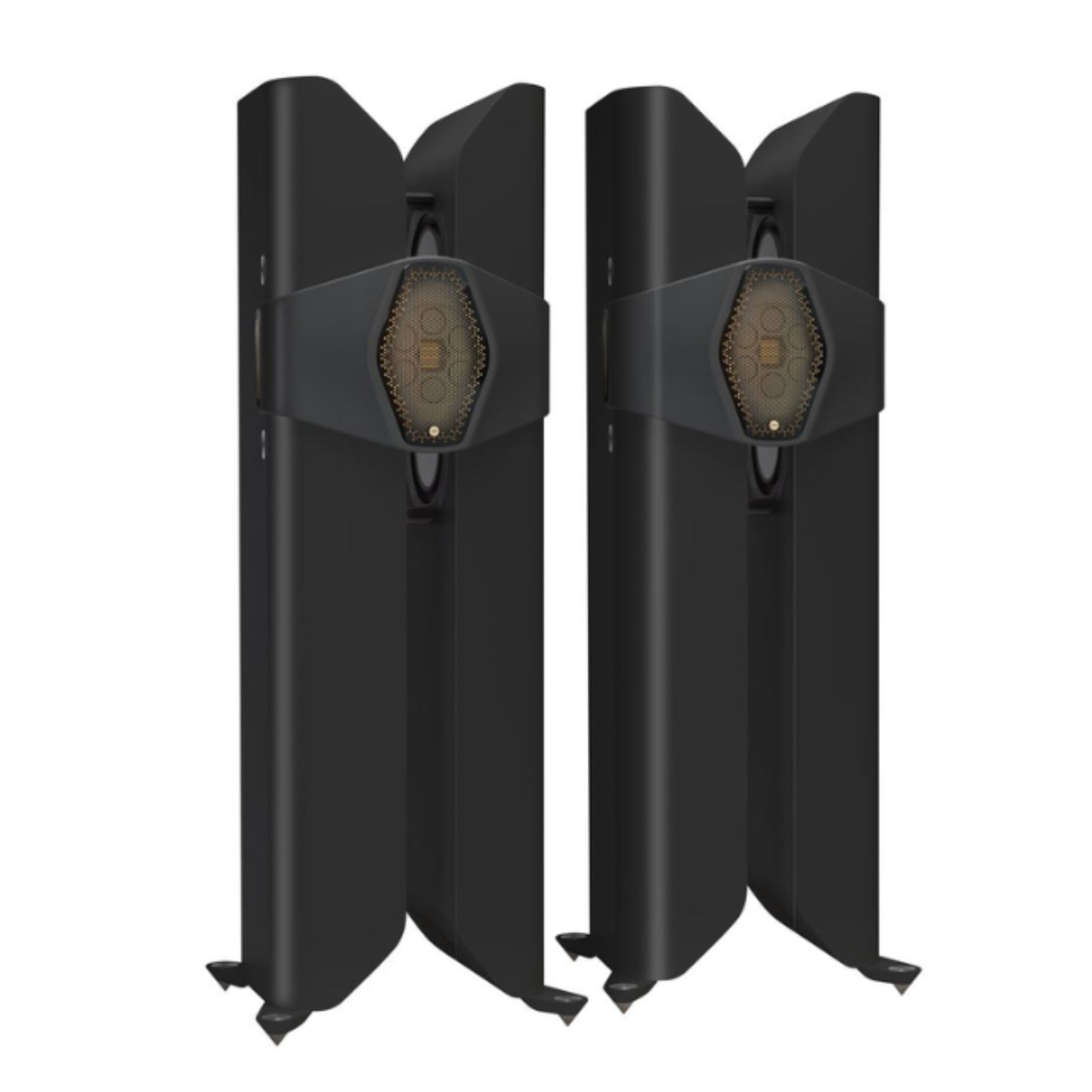 pair of Monitor Audio Hyphn Flagship Floorstanding Speakers in black