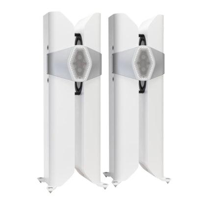 pair of Monitor Audio Hyphn Flagship Floorstanding Speakers in white