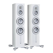 pair of monitor audio platinum 200 3g tower speakers in white