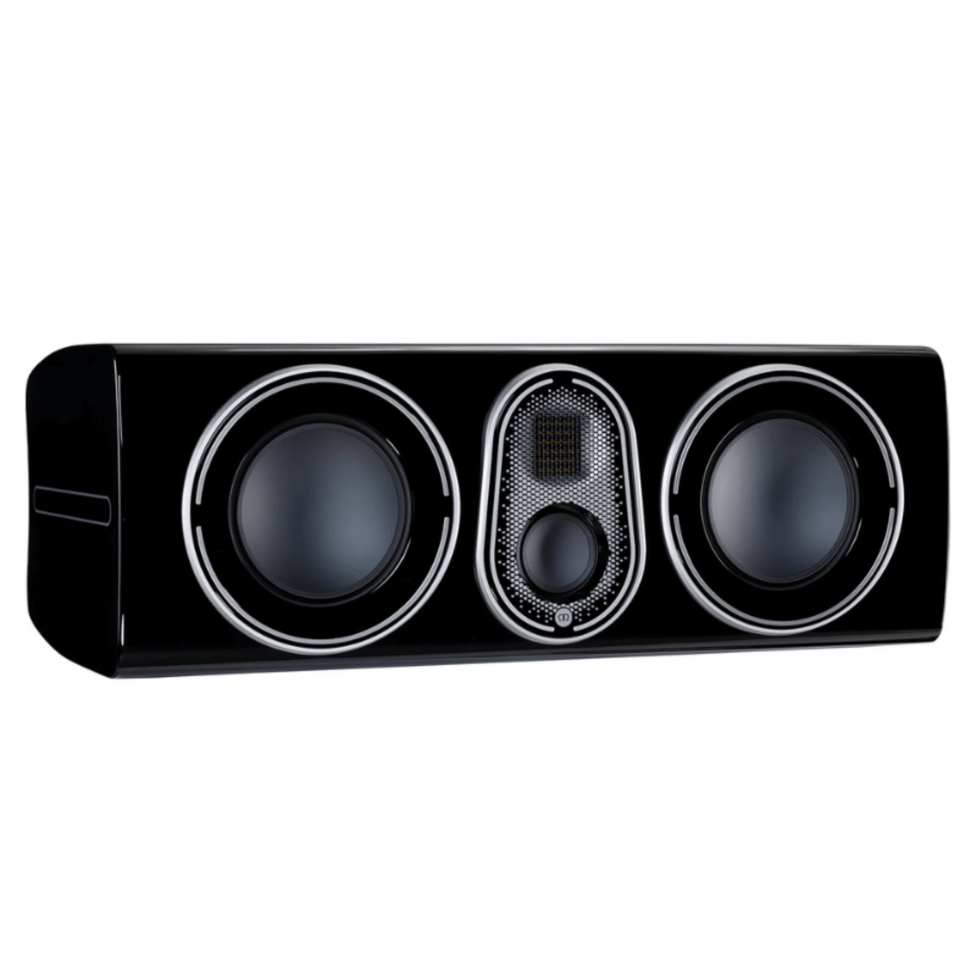 front view of monitor audio platinum c250 3g center speaker in black