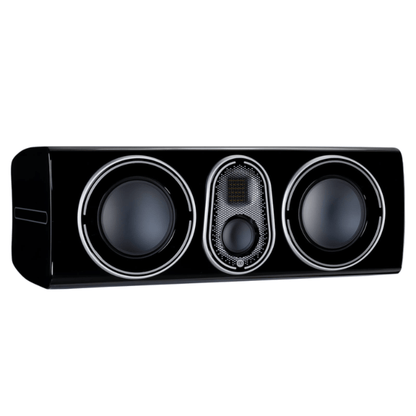 front view of monitor audio platinum c250 3g center speaker in black