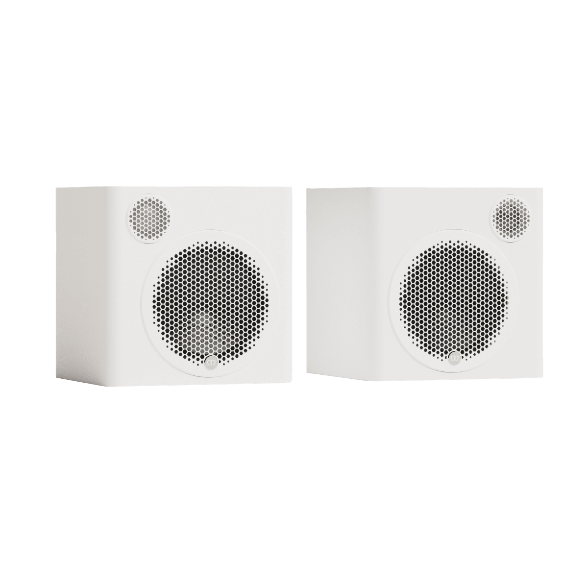 white monitor audio radius speakers