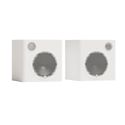 white monitor audio radius speakers