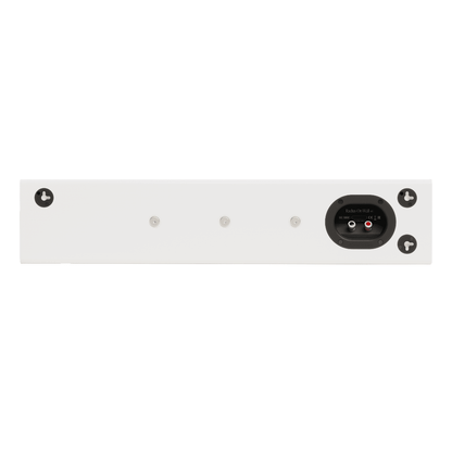 back side of white  monitor audio radius on wall 4g speaker