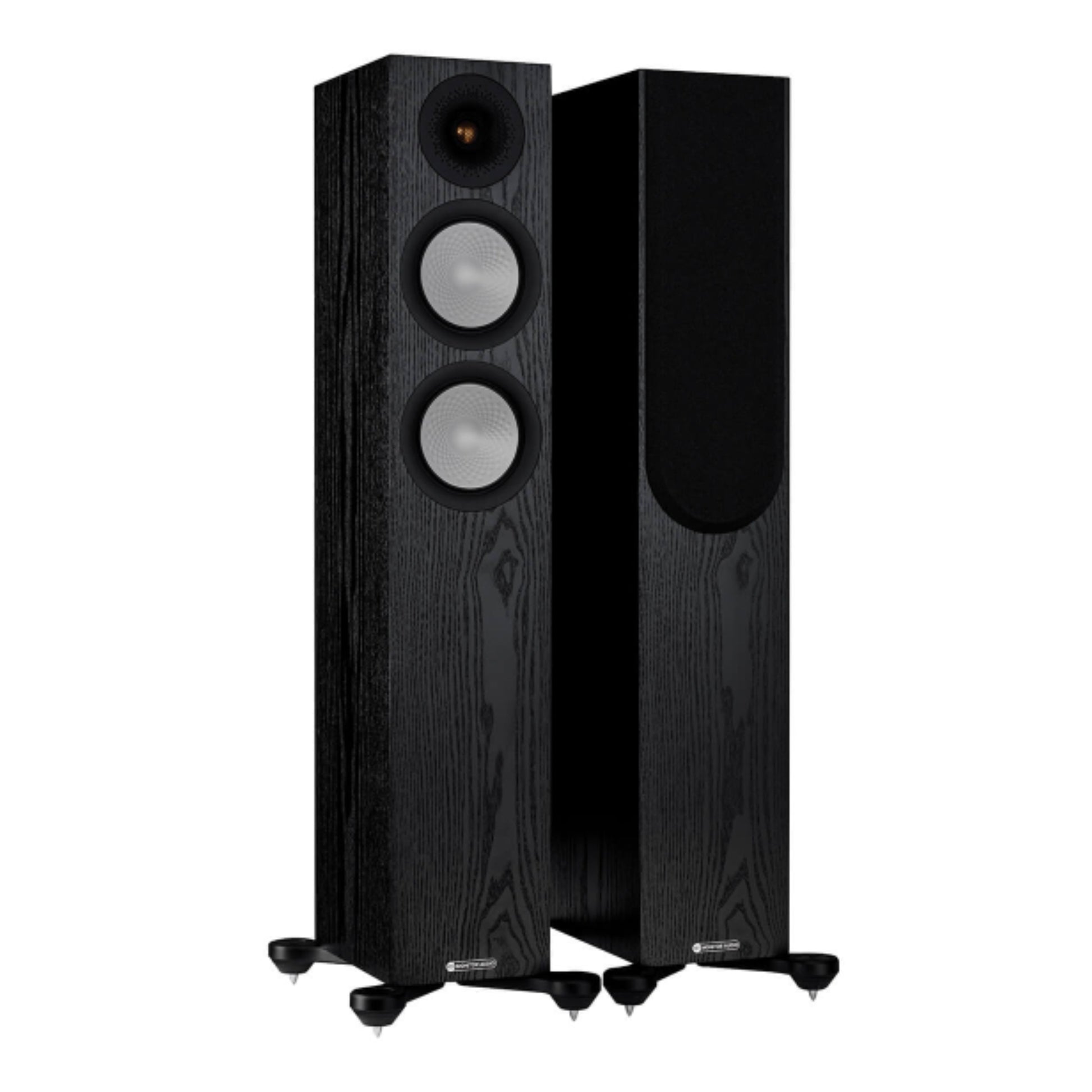 pair of Monitor Audio Silver Series 200 7G Floorstanding Speakers in ash color