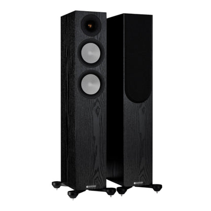 pair of Monitor Audio Silver Series 200 7G Floorstanding Speakers in ash color