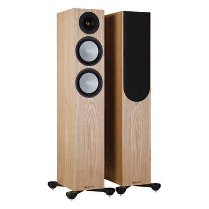 pair of Monitor Audio Silver Series 200 7G Floorstanding Speakers in ash color