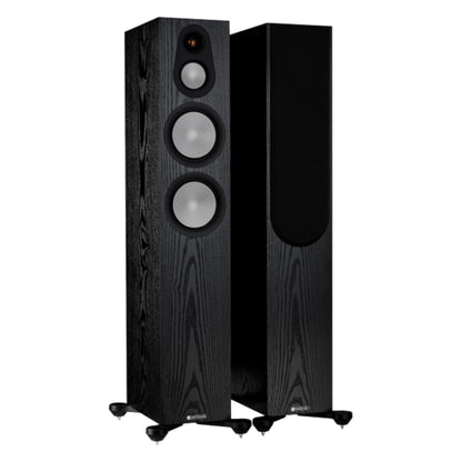 pair of Monitor Audio Silver Series 300 7G Floorstanding Speakers in black ash