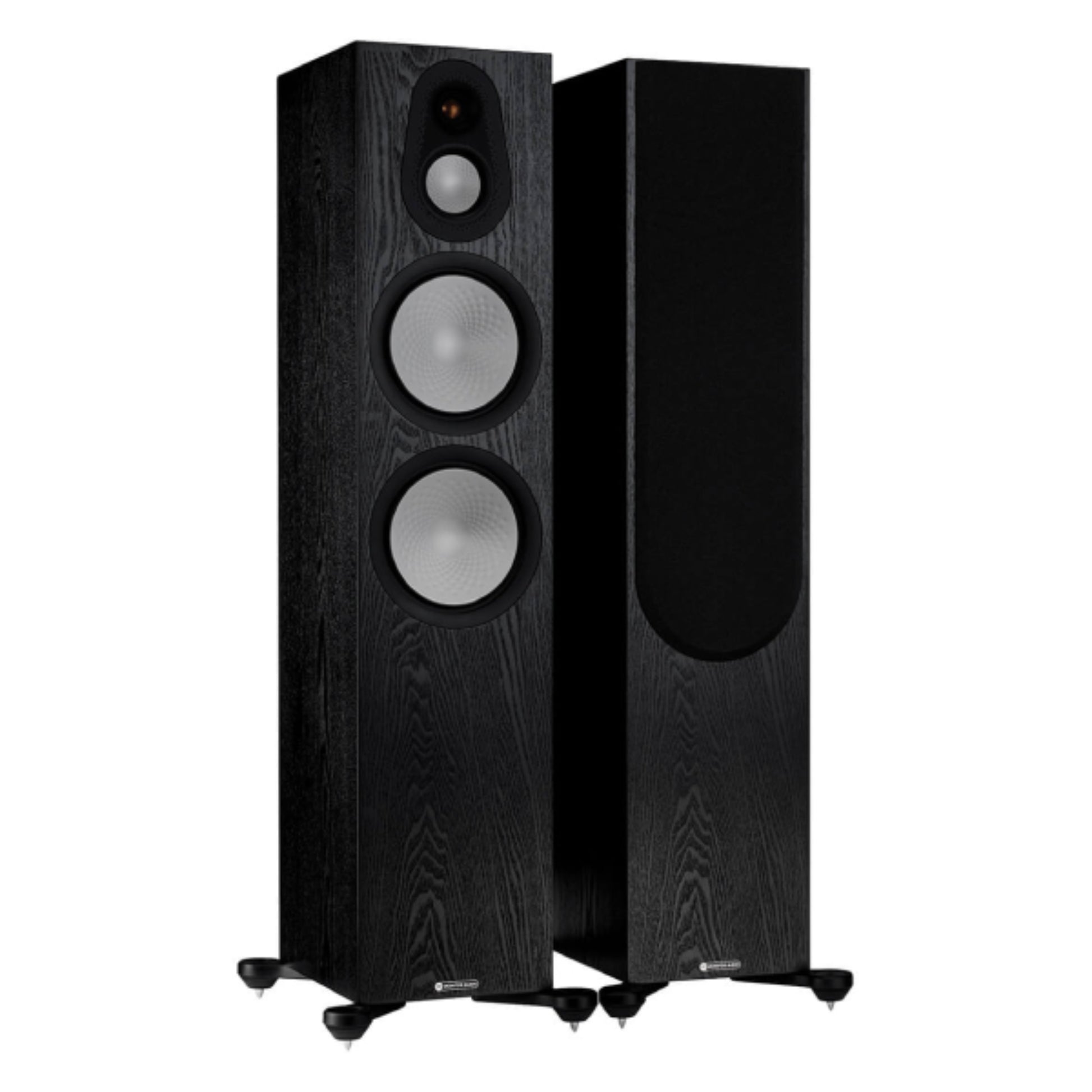 pair of Monitor Audio Silver Series 500 7G Floorstanding Speakers in black ash