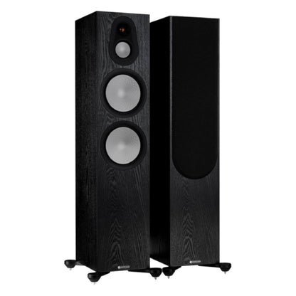 pair of Monitor Audio Silver Series 500 7G Floorstanding Speakers in black ash