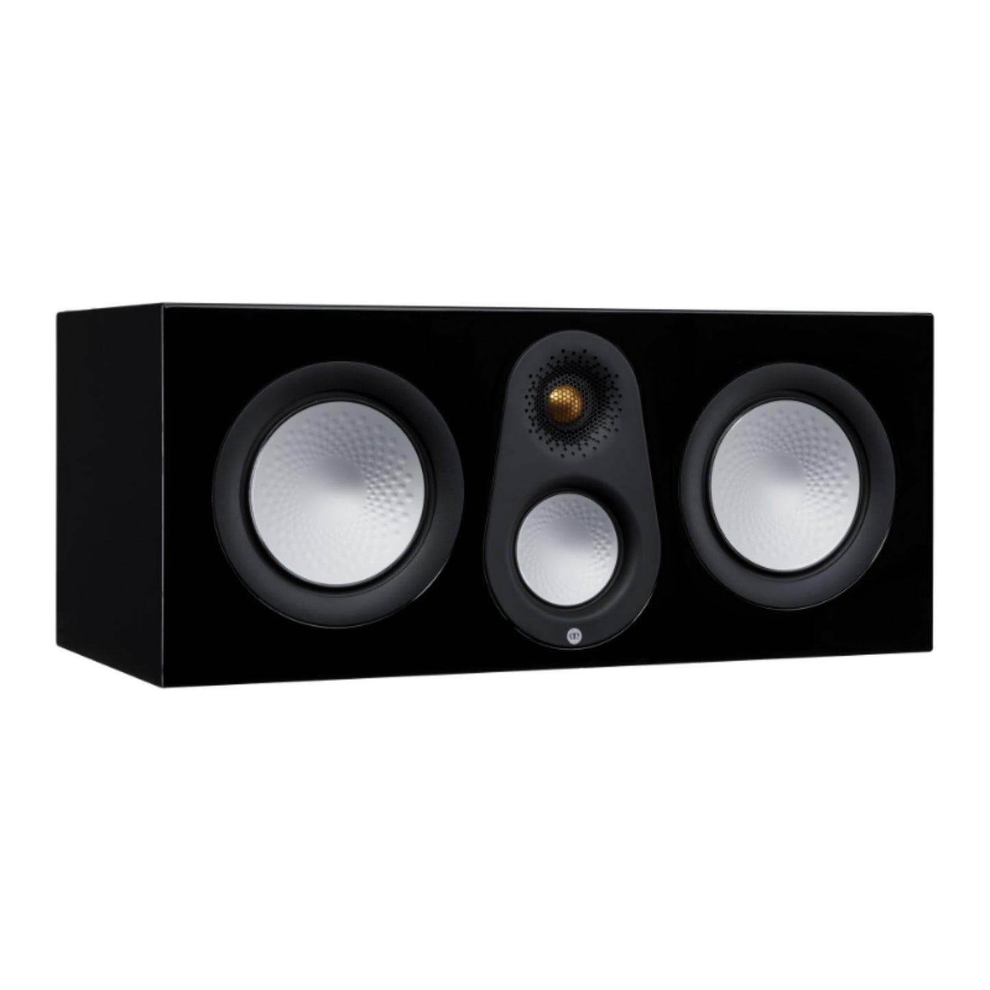 front view of monitor audio silver c250 7g center speaker in black color