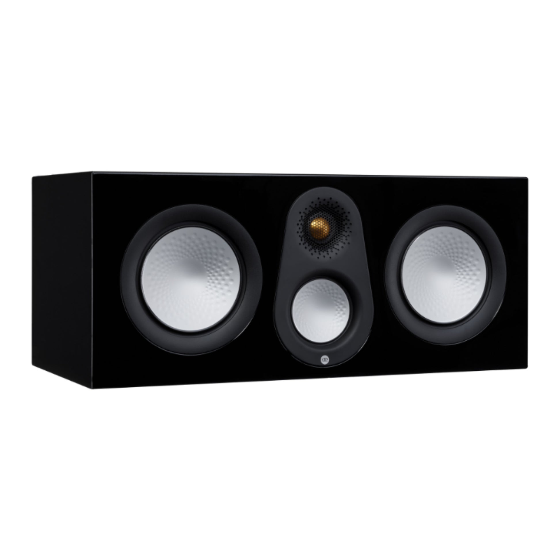 front view of monitor audio silver c250 7g center speaker in black color