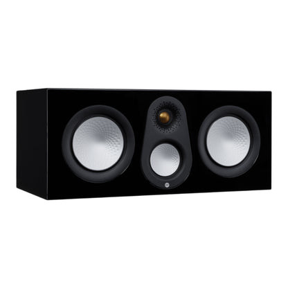 front view of monitor audio silver c250 7g center speaker in black color