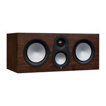front view of monitor audio silver c250 7g center speaker in walnut color