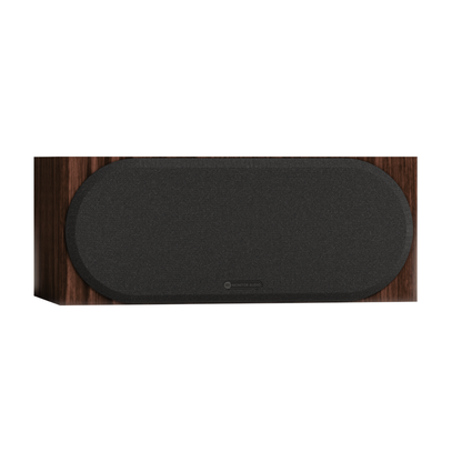 monitor audio silver centre 8g speaker in walnut with grilles