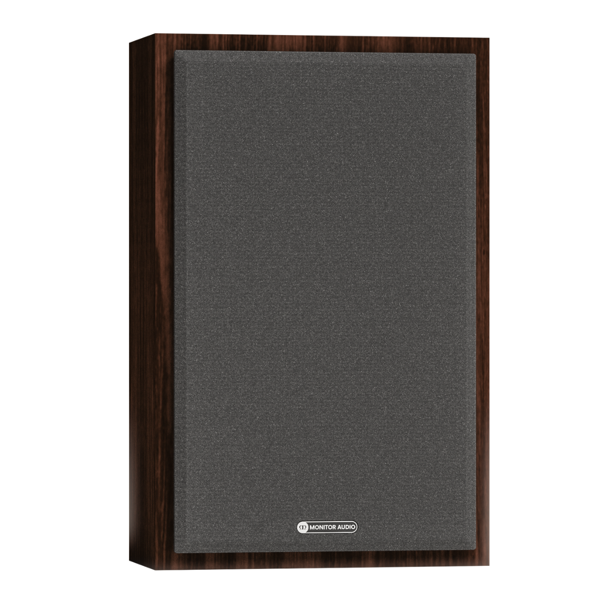 monitor audio silver on wall 8g speaker in walnut with grilles